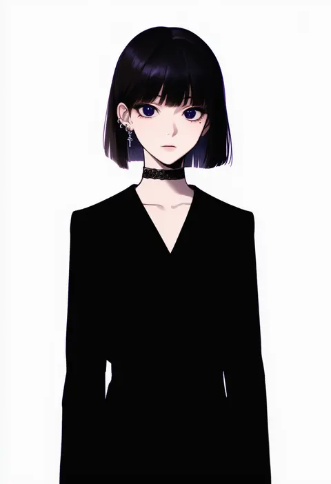 NovelAI V5 sample of the "choker" tag