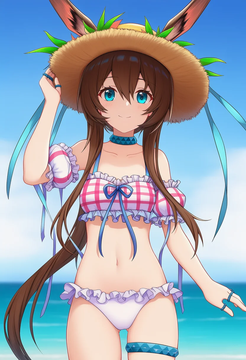 amiya (summer) (arknights)