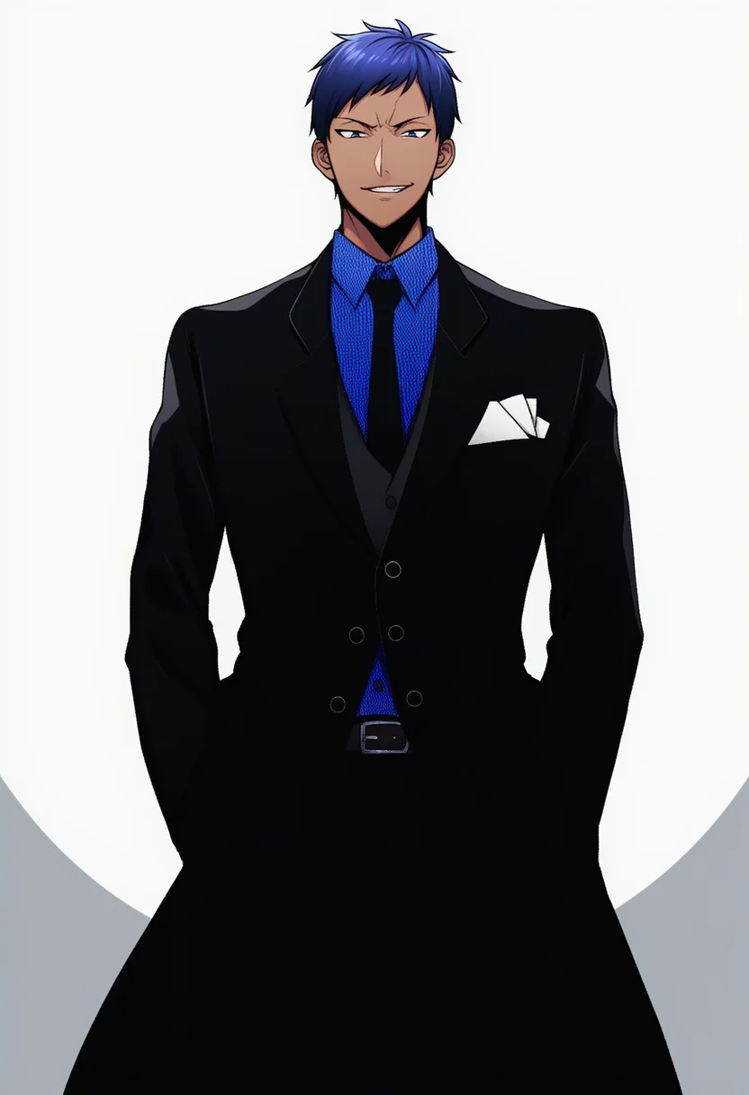 AI-generated NovelAI Diffusion V4.5 sample of the "aomine daiki" tag