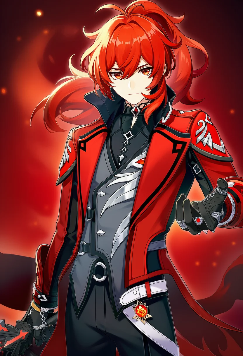 diluc (red dead of night) (genshin impact)