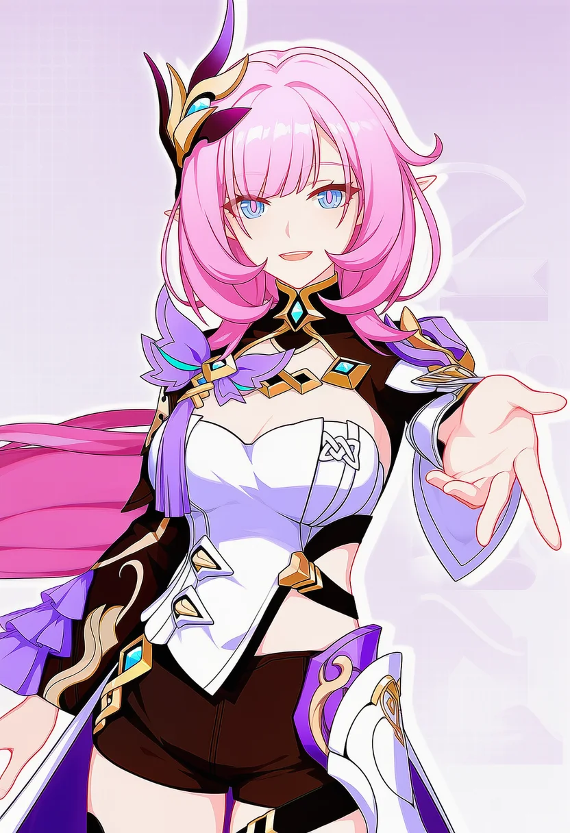 elysia (hi love elf) (honkai impact)