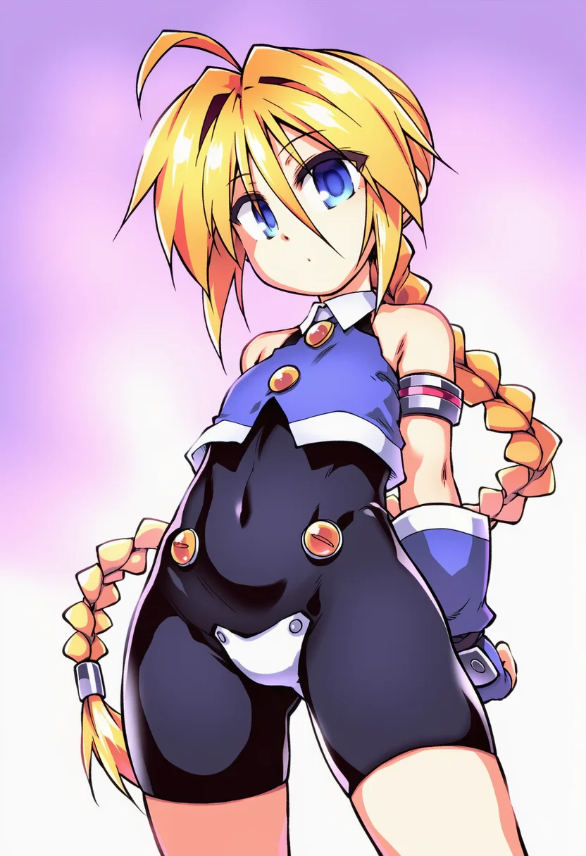 girl with a blonde braid (tomoshibi hidekazu)