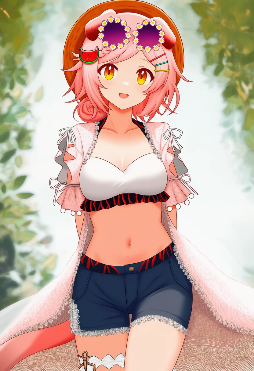 goldenglow (summer flowers) (arknights)