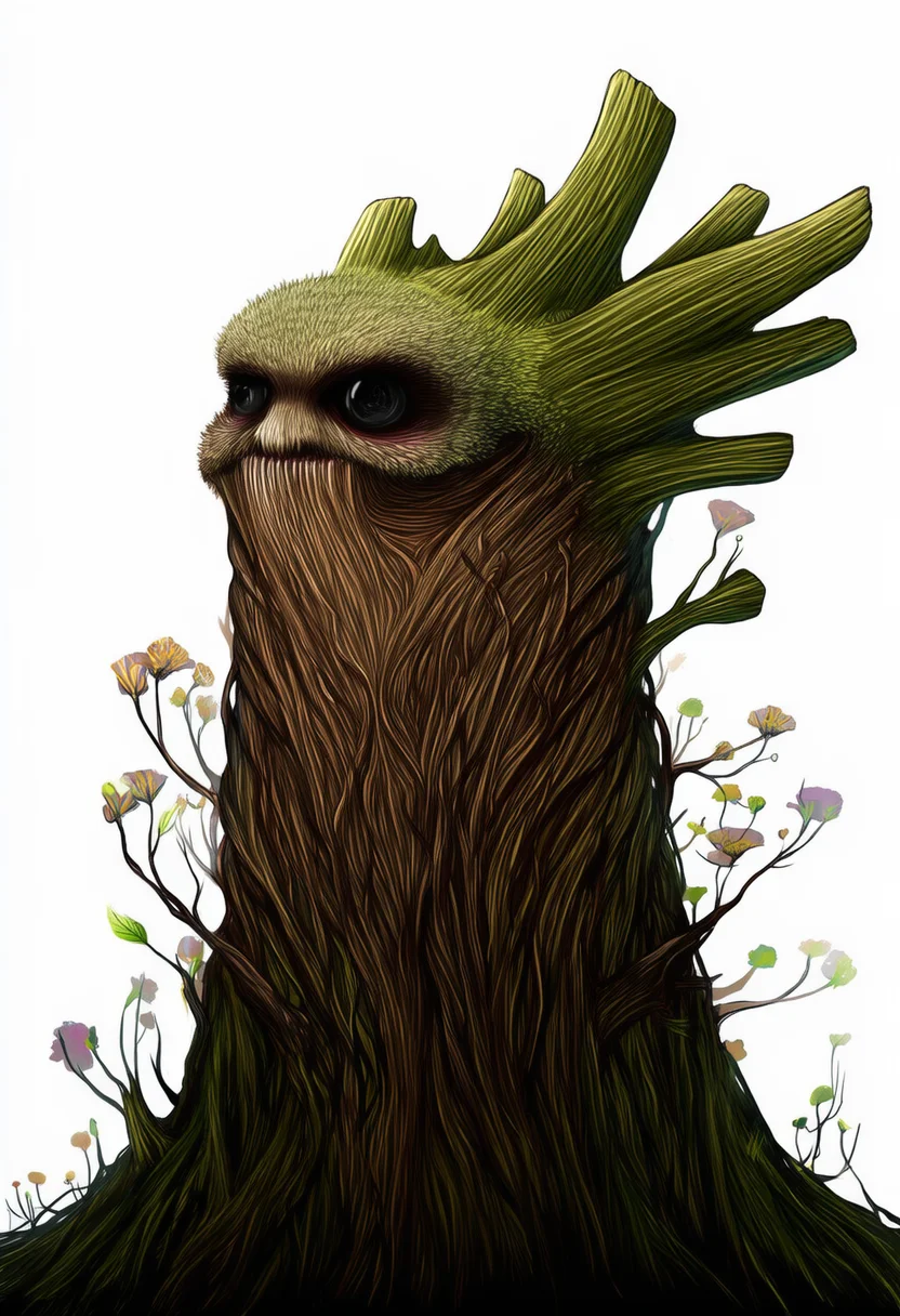 AI-generated NovelAI Diffusion V4.5 sample of the "groot" tag