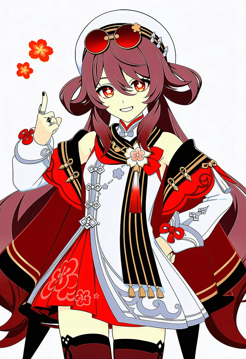hu tao (cherries snow-laden) (genshin impact)