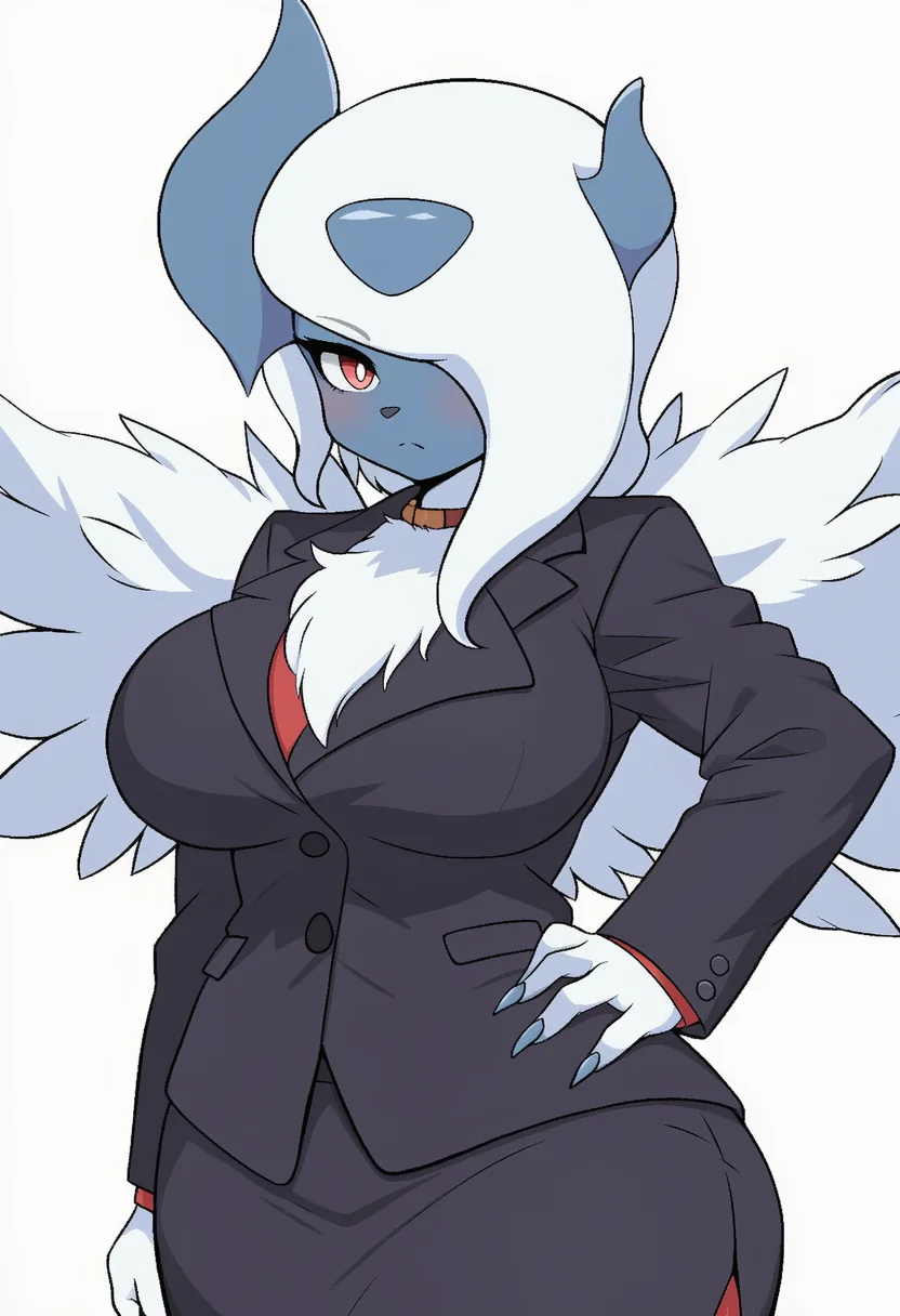 AI-generated NovelAI Diffusion V4.5 sample of the "mega absol z" tag
