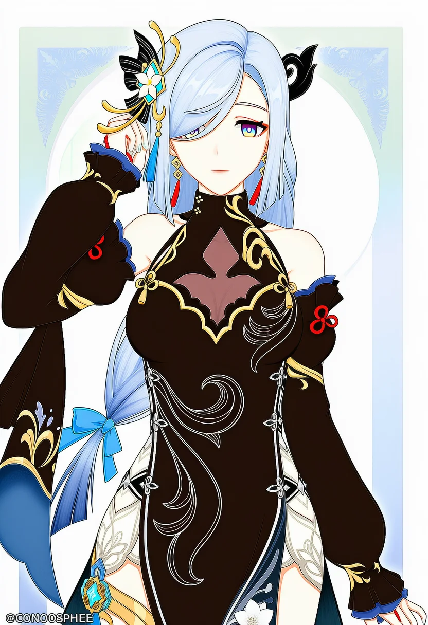 shenhe (frostflower dew) (genshin impact)