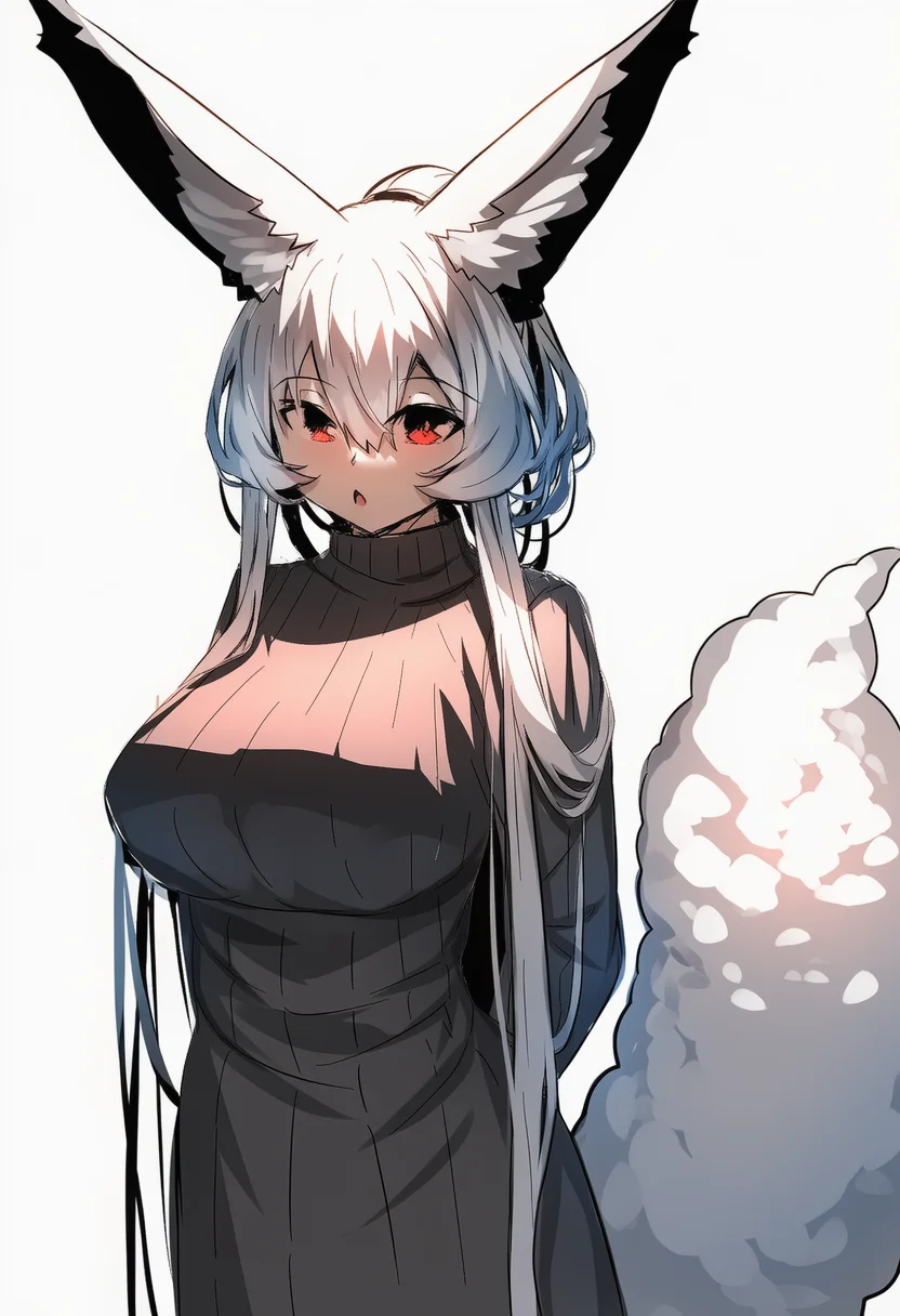 silver fox girl (yuuji (yukimimi))