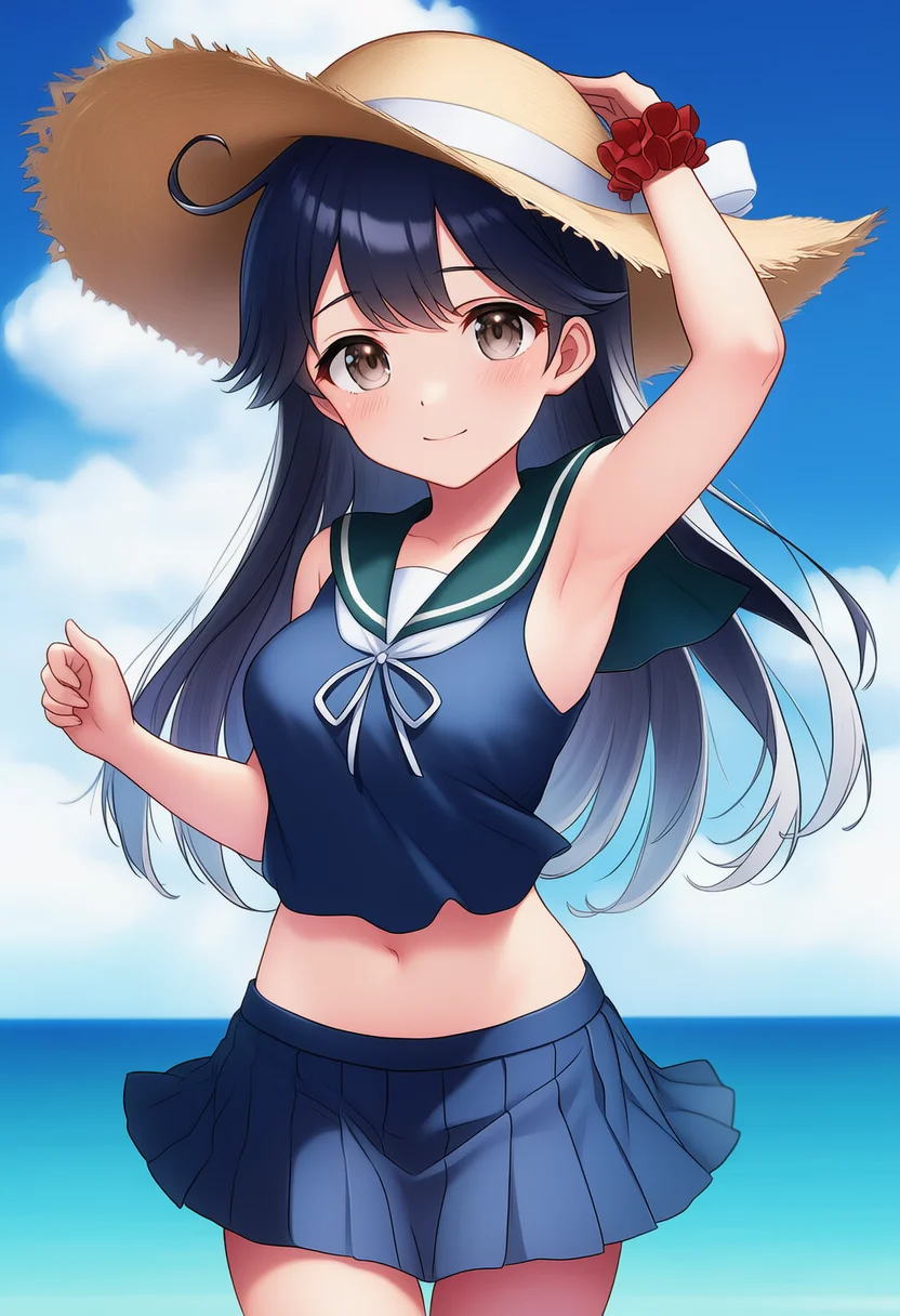 ushio (swimsuit) (kancolle)