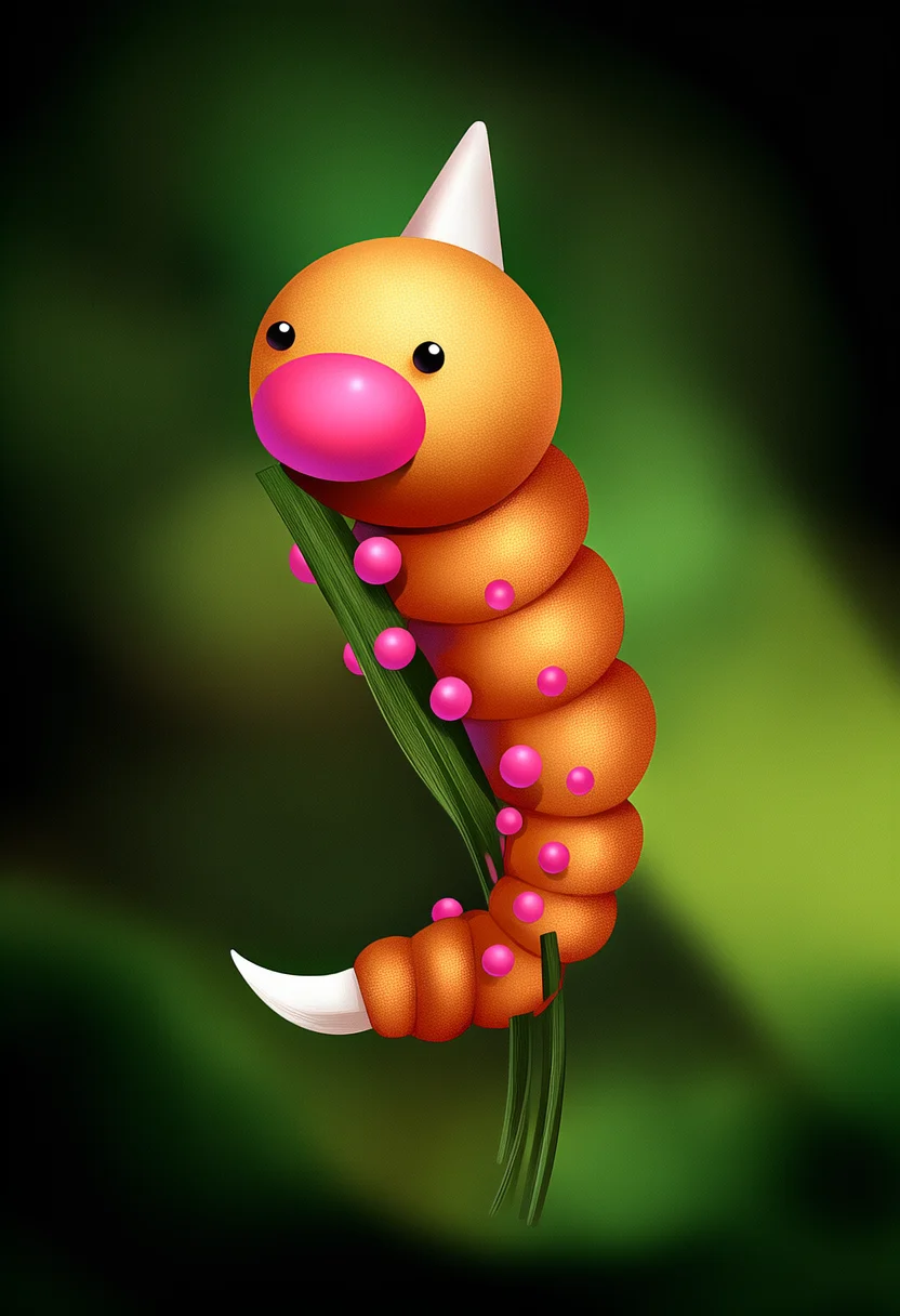 AI-generated NovelAI Diffusion V4.5 sample of the "weedle" tag
