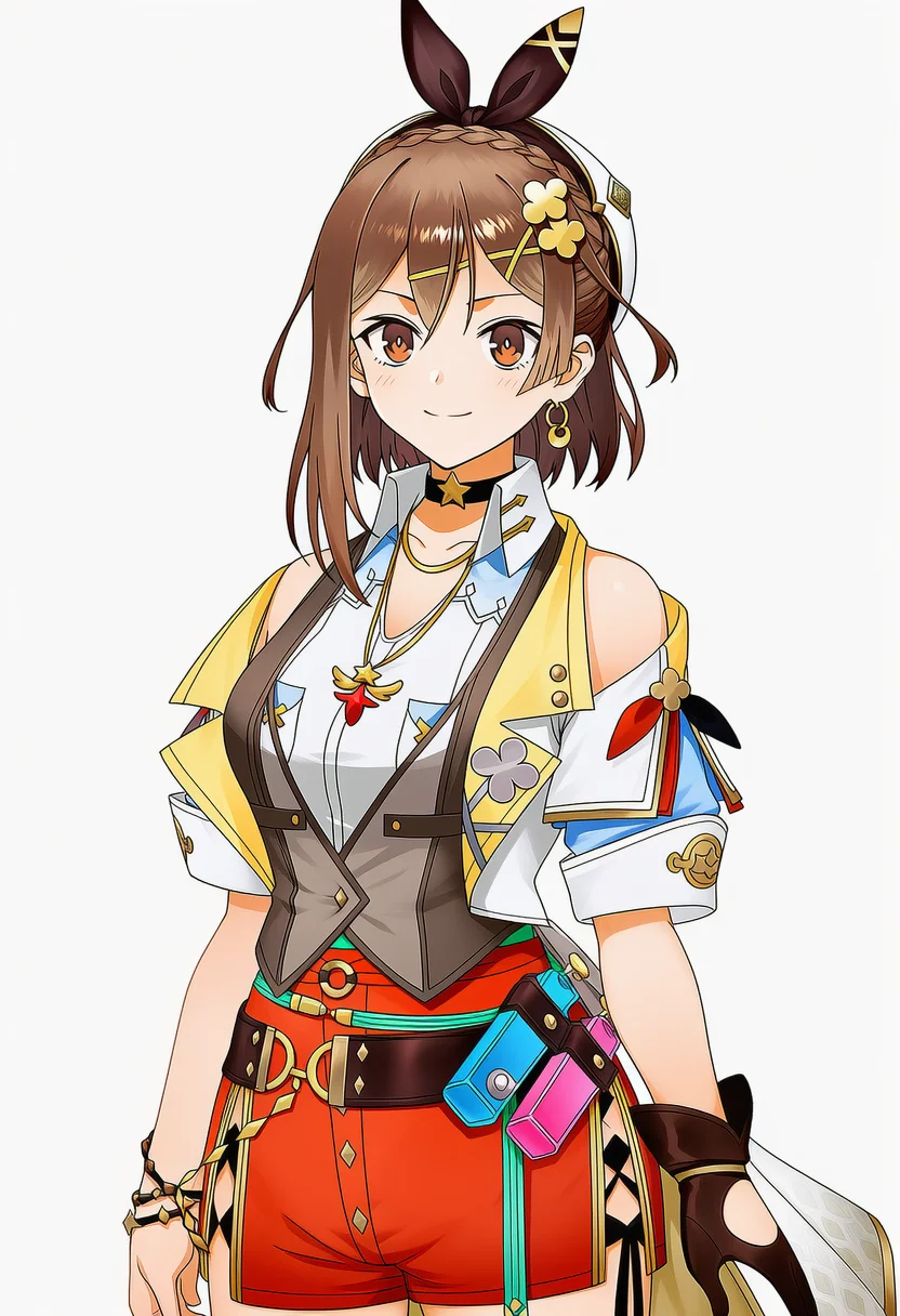 AI-generated NovelAI Diffusion V4.5 sample of the "atelier ryza 1" tag