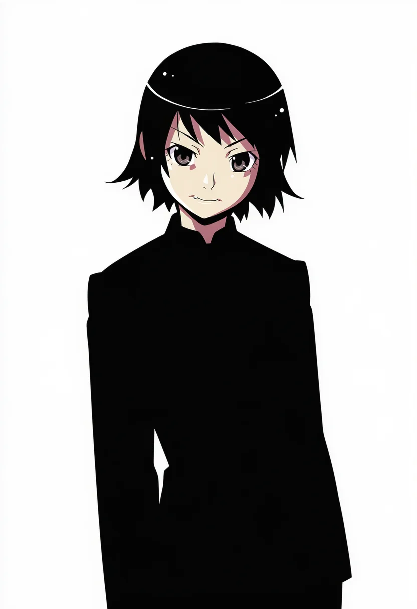 AI-generated NovelAI Diffusion V4.5 sample of the "bakemonogatari" tag
