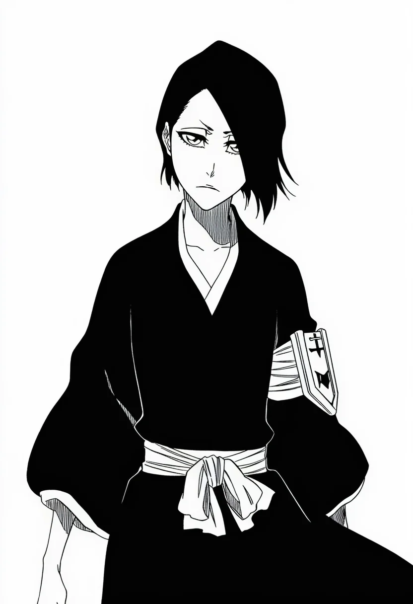 AI-generated NovelAI Diffusion V4.5 sample of the "bleach: sennen kessen-hen" tag