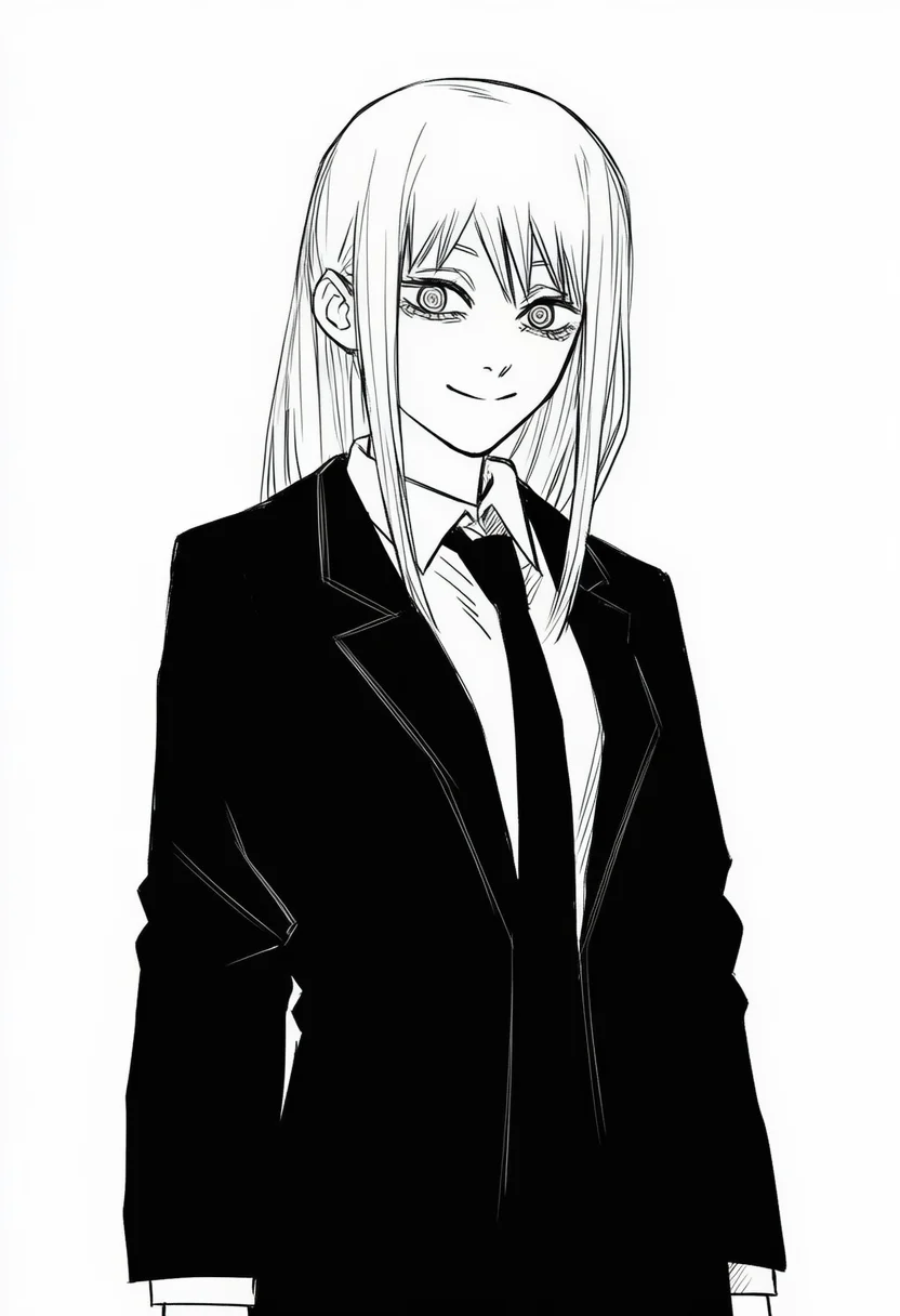 AI-generated NovelAI Diffusion V4.5 sample of the "chainsaw man" tag