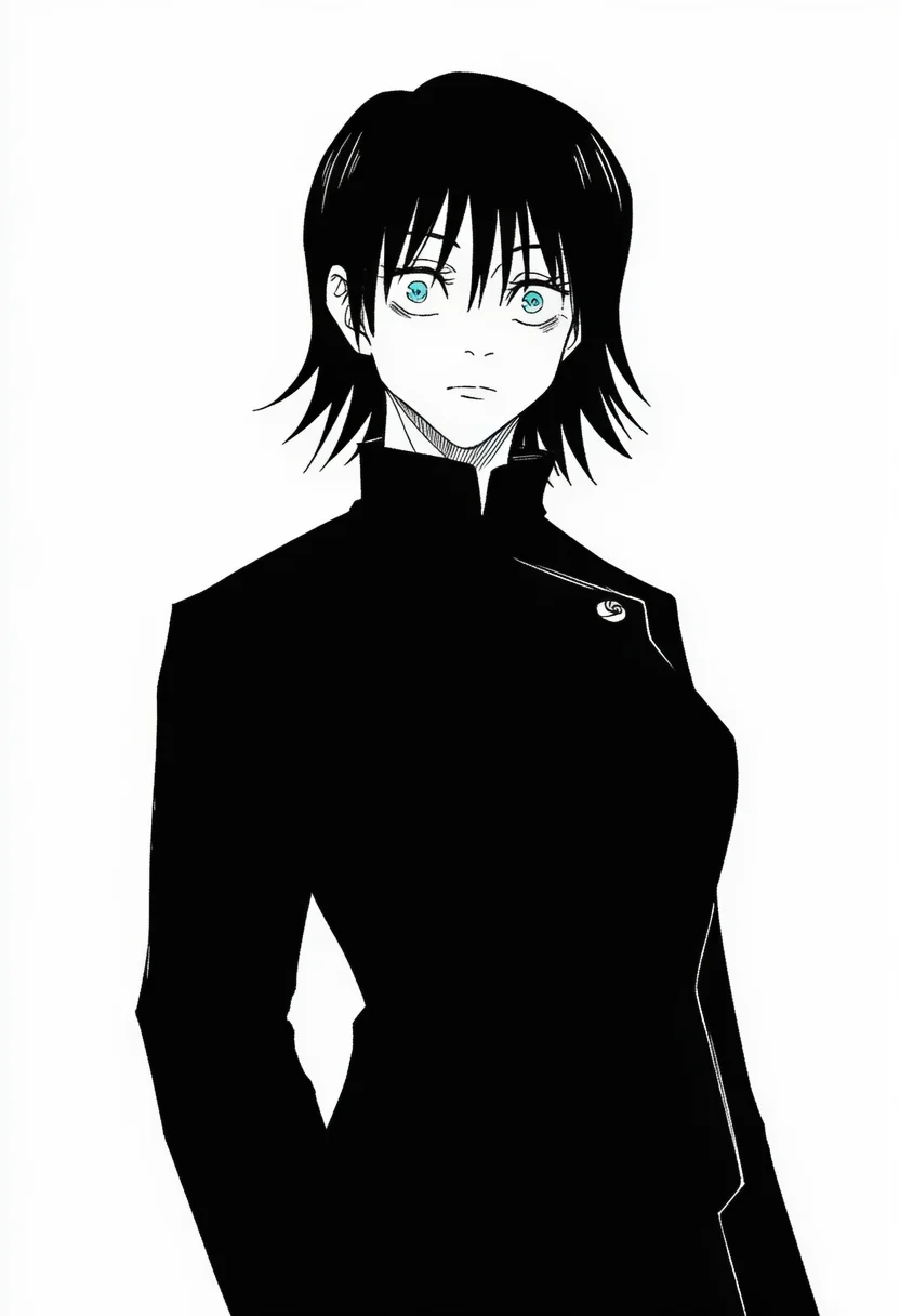 AI-generated NovelAI Diffusion V4.5 sample of the "jujutsu kaisen" tag