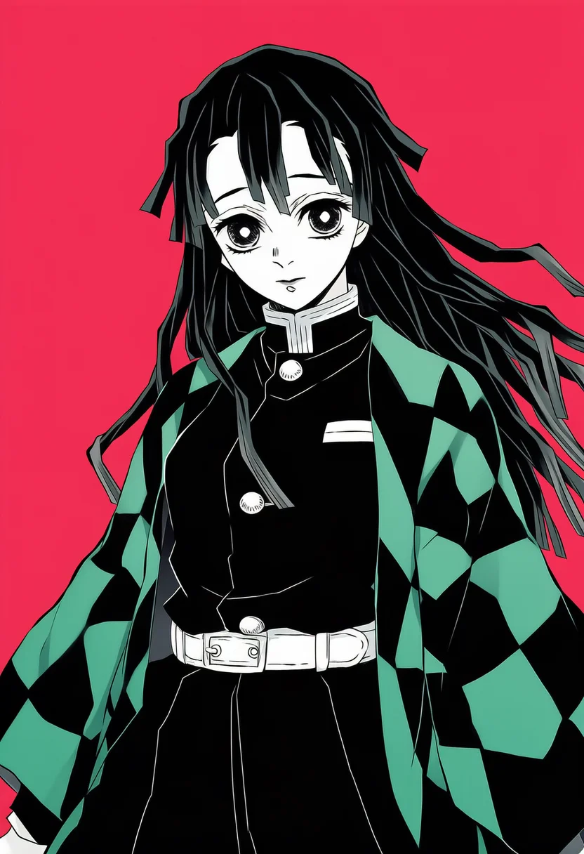 AI-generated NovelAI Diffusion V4.5 sample of the "kimetsu no yaiba" tag