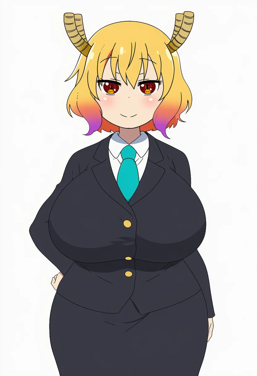 AI-generated NovelAI Diffusion V4.5 sample of the "kobayashi-san chi no maidragon" tag