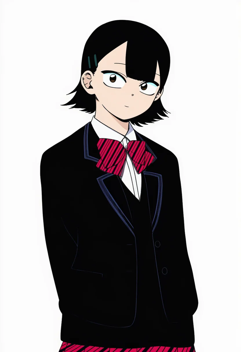 AI-generated NovelAI Diffusion V4.5 sample of the "komi-san wa komyushou desu" tag