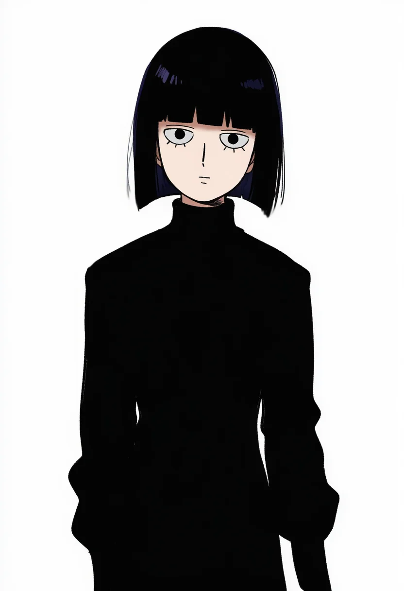 AI-generated NovelAI Diffusion V4.5 sample of the "mob psycho 100" tag