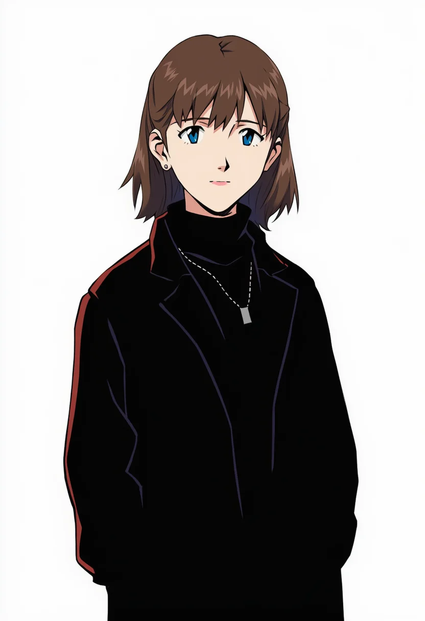 AI-generated NovelAI Diffusion V4.5 sample of the "neon genesis evangelion" tag
