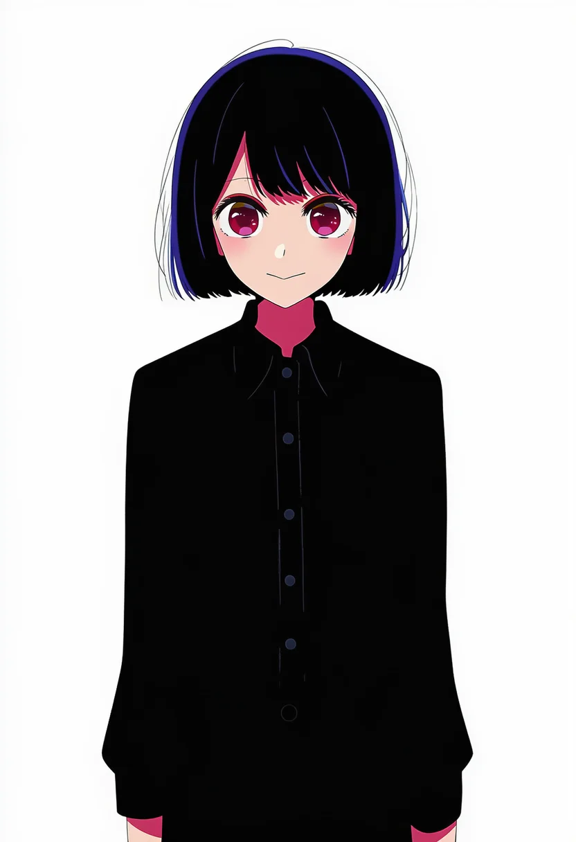 AI-generated NovelAI Diffusion V4.5 sample of the "oshi no ko" tag