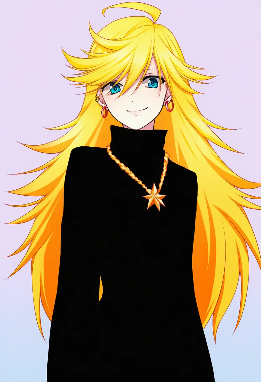 AI-generated NovelAI Diffusion V4.5 sample of the "panty & stocking with garterbelt" tag