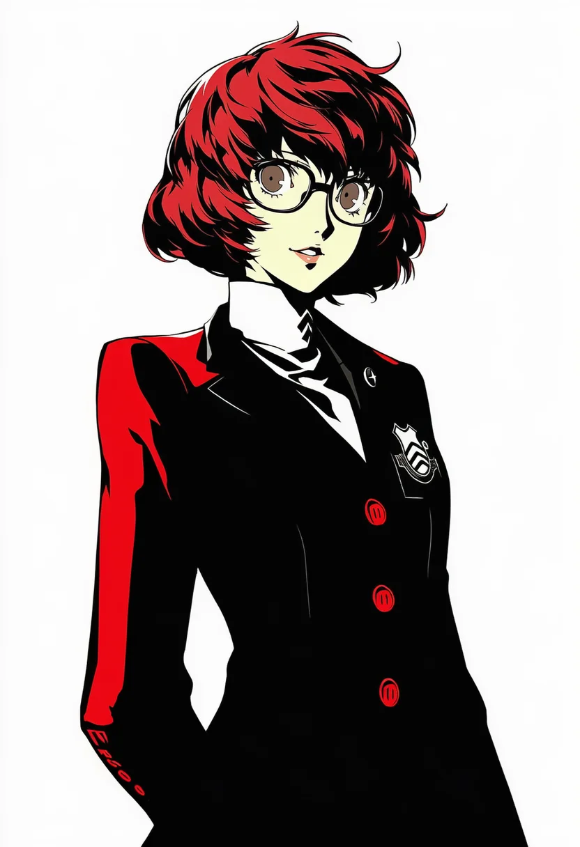 AI-generated NovelAI Diffusion V4.5 sample of the "persona 5" tag