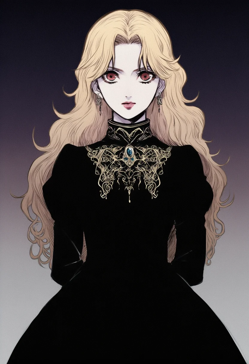 AI-generated NovelAI Diffusion V4.5 sample of the "phantom blood" tag