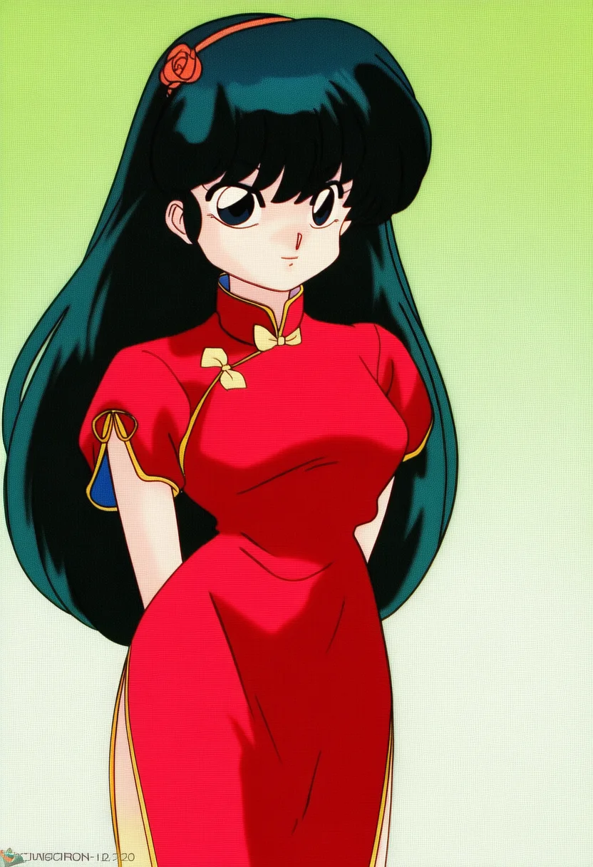 AI-generated NovelAI Diffusion V4.5 sample of the "ranma 1/2" tag