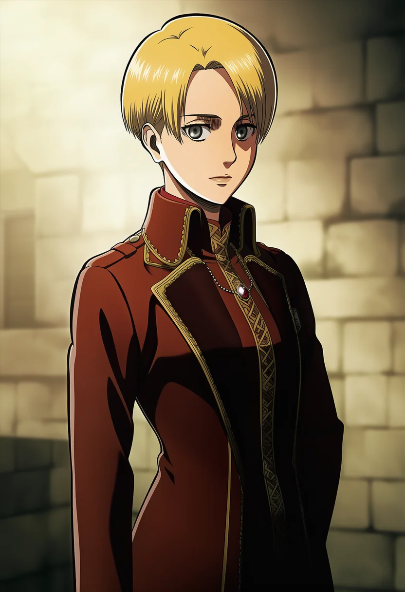 AI-generated NovelAI Diffusion V4.5 sample of the "shingeki no kyojin" tag