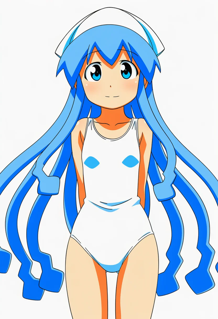 AI-generated NovelAI Diffusion V4.5 sample of the "shinryaku! ikamusume" tag