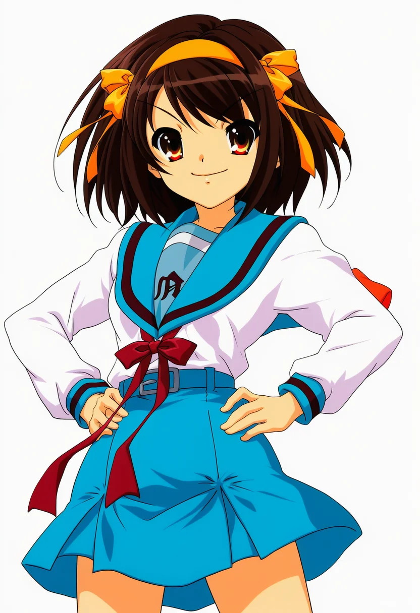 AI-generated NovelAI Diffusion V4.5 sample of the "suzumiya haruhi no yuuutsu" tag