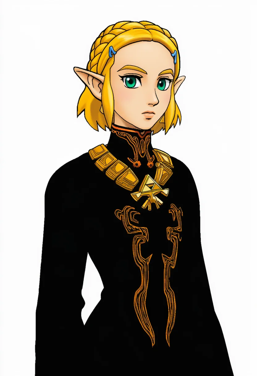 AI-generated NovelAI Diffusion V4.5 sample of the "the legend of zelda: ocarina of time" tag
