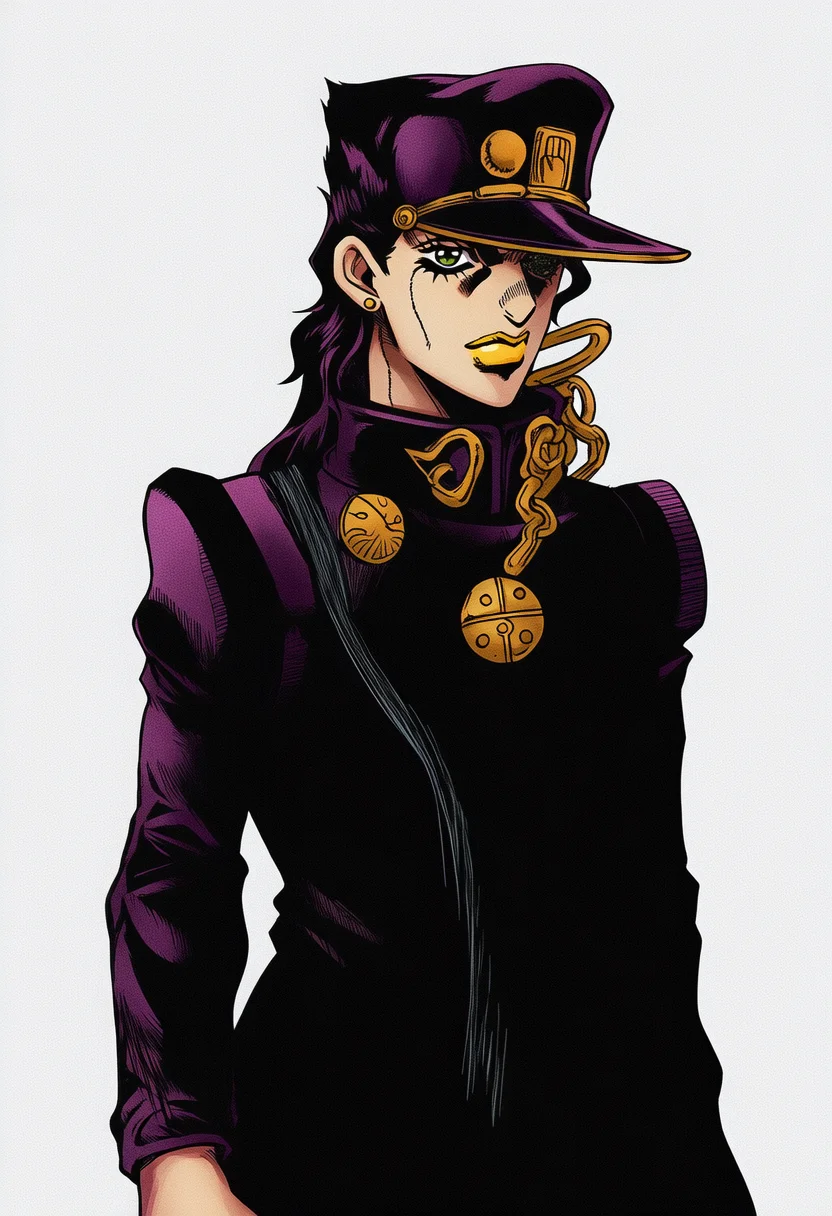 AI-generated NovelAI Diffusion V4.5 sample of the "vento aureo" tag